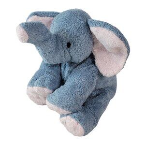 VTG Ty Pluffies Winks Elephant Plush Gray 10" Stitched Eyes Pink Ears Flop 2002